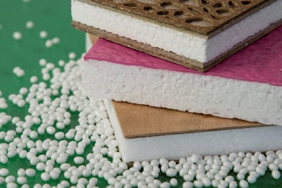 Sandwich components including bio-polymer foams